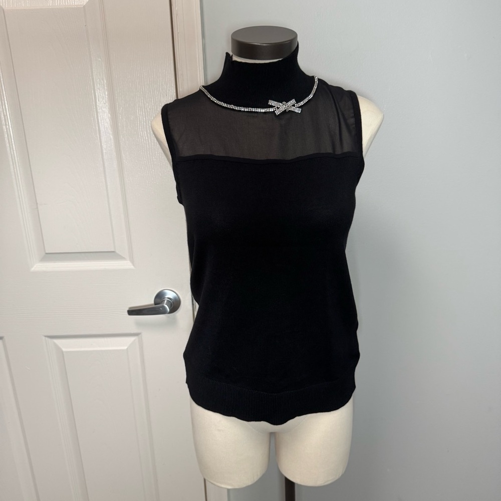 NWT- Cable & Gauge Elegant Black Sleeveless Top